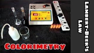 Colorimetry - Verify Lambert-Beer's Law & To find Concentration of unknown solution By DDDG.S.C.B.