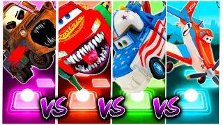 Cars Mater Exe vs Lightning McQueen Eater vs Mater's Tall Tales vs Dusty Burida Tiles Hop