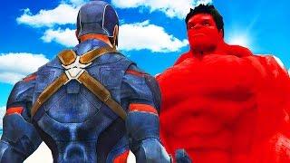 THE RED HULK VS CAPTAIN AMERICA - EPIC BATTLE