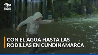 Emergencia en Cajicá: el agua de las lluvias que cae de la montaña provoca inundaciones