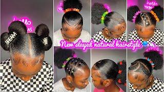 🫧𝐂𝐮𝐭𝐞 𝐚𝐧𝐝 𝐄𝐚𝐬𝐲 NATURAL 𝐡𝐚𝐢𝐫𝐬𝐭𝐲𝐥𝐞𝐬 | slayed Pinterest hairstyles + slayed edges 🫧