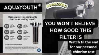 Aquayouth 2.0 Carbon Filter, Unbox, Install, & Chlorine Test! - THE BEST SHOWER FILTER