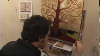 Art Lesson: How to Paint a Gustav Klimt Gold Leaf Inspired Tree