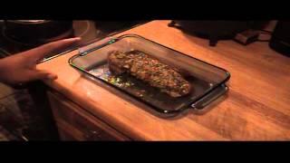 Garlic Herb Pork Tenderloin w Raspberry Serrano Glaze