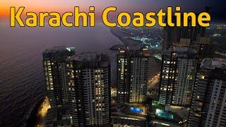 Clifton Karachi Coastline - Drone View