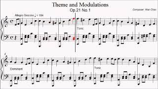 Alan Chan Composition Op.21 No.1 Theme and Modulations Sheet Music