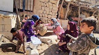 Grinding Wild Pistachios the Traditional Way & Preparing the House!