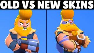 All Old VS New Skins Rework!! #classicbrawl #skins