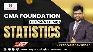 CMA Foundation || Statistics || Lecture - 8 ||  || Prof. Vaibhav Innani