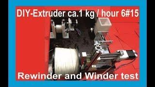 DIY 3D Printing Filament 1 kilo / hour #6 / 15 winder und rewinder