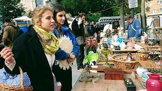 Paris France  FLEA MARKET Paris🪑 MARCHÉ aux PUCES🪞 Street shopping Paris ️BROCANTE in PARIS4KHDR