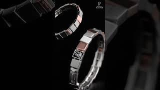 MS Dhoni Signature Edition: Platinum & Rose Gold Bracelet | Khimji Jewellers |