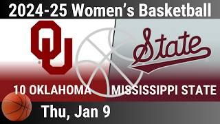 2025 Jan 9 - WBB - 10 Oklahoma OU vs Mississippi State - Women's Basketball - 20250109