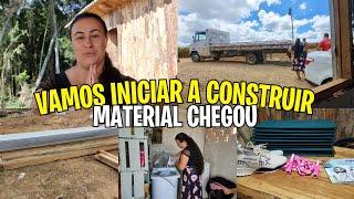 CHEGOU OS MATERIAIS PRA INICIAR A CONSTRUÇÃO AQUI NO RANCHO+RECEBIDOS