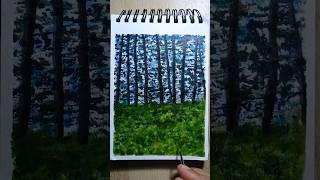 forest view #shortvideo #short #tree #acrylicpainting  #art