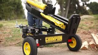 Champion 27-Ton Horizontal/Vertical Full Beam Gas Log Splitter with Auto Return (Mod. 201312)