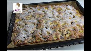 Blechkuchen mit frischen Pfirsichen I Seftalili tepsi keki