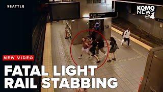 Video shows fight before fatal stabbing at Seattle light rail station