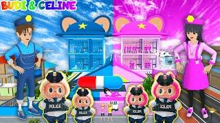 Yuta Jadi Polisi Labubu Biru  VS Mio Jadi Polisi Labubu Pink  | Sakura School Simulator