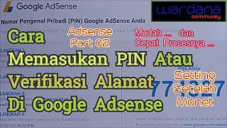 How to enter a pin or address verification on Google Adsense