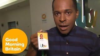 Andi Peters' Epic Fail - Can't Get Into The Building! | Good Morning Britain