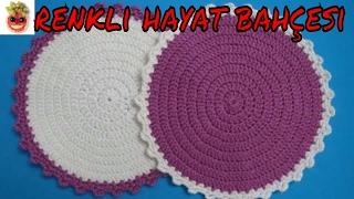 Tığ İşi Örgü Nihale  (Sahan Altlığı)  -  Anlatımlı Yapılışı  -  Örgü Dantel Oya El İşi-