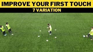 Improve Your First Touch | 7 First Touch Drills For Football Team and Partner | U11 U12 U13 U14 |