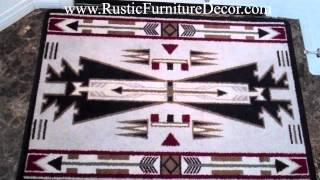 Horse Thieves Rustic Cabin Rug - Rustic Rug