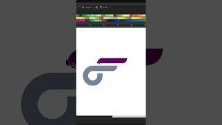 Modern Logo F in CorelDraw