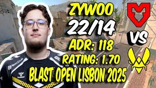 ZywOo 22 Kills vs MOUZ! Vitality ZywOo POV (Dust2) at BLAST Open Lisbon 2025