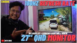 Best Monitor For Gaming & Editing | ZEBRONICS ZEB N27C 27" QHD IPS Monitor with 180Hz Refresh Rate