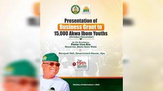 #Live: Presentation of Business Grant to 15,000 Akwa Ibom Youths by Gov. Umo Eno, Ph.D.