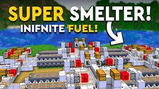 Minecraft BEST SUPER SMELTER 1.21 - NEW & INFINITE FUEL - 40000 ITEMS P/HR!