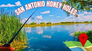 Fishing HIDDEN Bassholes w/ GOOGLE Maps San Antonio, Texas #fishingvideo #fishing #bassfishing