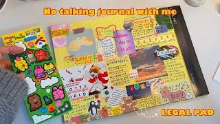 [Berry's world] Legal Pad Journal / no talking & no music journal with me