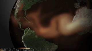 Saharan Dust Cloud Crossing The Atlantic | Animation