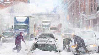 Chaos in Switzerland Today! Heavy Snow Storm Buries Homes, Cars in France