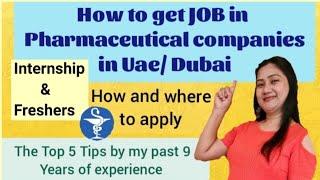 Get jobs in Pharmaceutical companies in Dubai / How to apply Gulf countries pharmaceutical Jobs