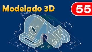 Modelado 3D en AutoCAD - Ejercicio 55