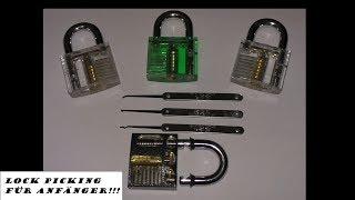 LOCKPICKING Anleitung für Anfänger/Lock Picking/pick-set/padlock open/Vorhängeschloss öffnen/knacken