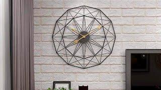 Modern Black Analog Metal Wall Clock - YF Decor