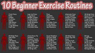 10 To 20 Week Beginner Full Body Exercise Workouts Routines - Exercises Plan For Beginners At Home