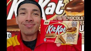 Trying the BRAND NEW Chocolate Frosted Donut KIT KAT® ! - AndrewEatsAll