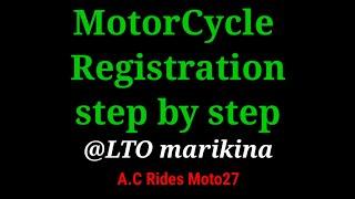 MOTORCYCLE REGISTRATION//STEPBYSTEP