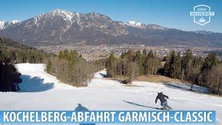 Sonnenskilauf: Kochelberg-Abfahrt im Skigebiet Garmisch-Classic