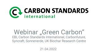 Video zum Green Carbon Webinar vom 21. April 2022