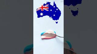 Australia flag clay colors mixing ideas  #art #clay #diy #colormixing #asmr #Australia #shorts #yt