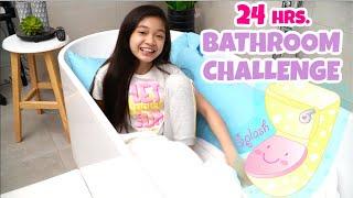 24 HOURS in the BATHROOM CHALLENGE | KAYCEE WONDERLAND