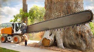 Dangerous Powerful Biggest Chainsaw Cutting Tree Machines, Fastest Heavy Equipment Machines Working