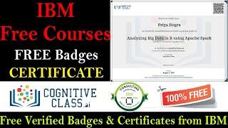 IBM Free Courses with Badges and Certificate | Cognitive Class Free Certification Courses